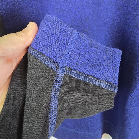 RAG & BONE Men's Navy Cobalt Colorblock Long Sleeve Flame Jersey Sweatshirts XL - Picture 5 of 12